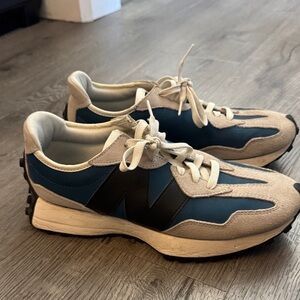 New Balance Men's Navy and Tan Sneakers